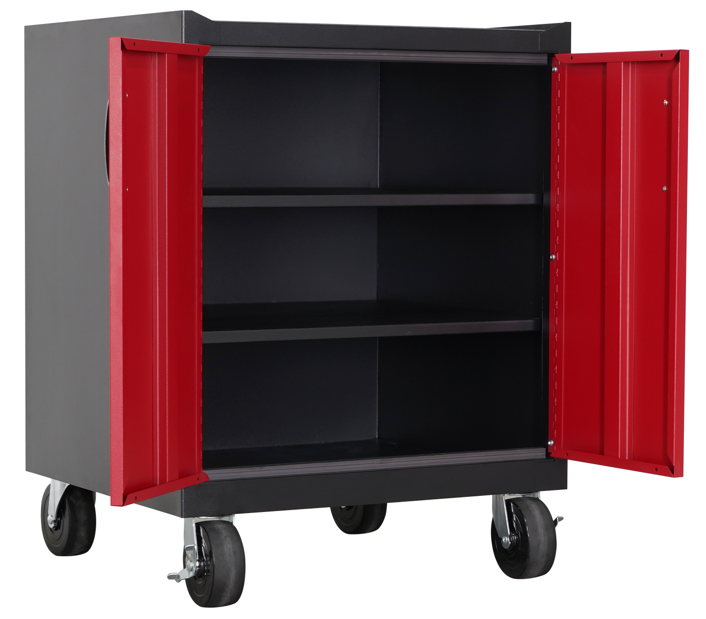 Modular Garage Cabinets with Shelf - Red