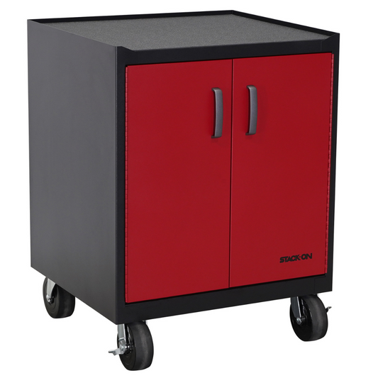 Modular Garage Cabinets with Shelf - Red